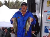 Shepard is now cashing in on the EverStart Series with quality bass like the ones he is holding.