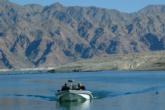 EverStart anglers head back to weigh-in after a day of fishing on Lake Mead in 2003.