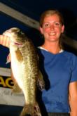 Laura Aldridge of Berkley, Mich., used a two-day catch of 22 pounds, 12 ounces to qualify for the finals in eighth place in the Co-angler Division. Aldridge joined Wood as one of only two women to advance beyond today's competition.