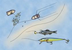 Locate rocky reefs in less than 10 feet of water on the Great Lakes and you are likely to find walleyes in the spring. Cast a jig-and-bait combo or troll crankbaits through the shallows to entice strikes.