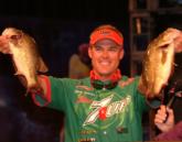 7 UP pro Shad Schenck of Waynetown, Ind., is running the tides during the 2003 FLW Tour Championship.
