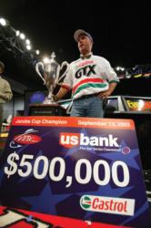 In 2003 David Dudley won yet another huge sum of money in the Forrest Wood Cup on the James River.