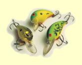 Crankbaits come in a wide variety of colors for different fishing conditions.