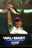 Pro Shinichi Fukae of Osaka, Japan, won a fourth-place finish and $16,000 with a total catch of 20 pounds, 7 ounces.