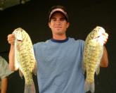 Justin Kerr, a 22-year-old pro from Simi Valley, Calif., placed third with a limit weighing 13 pounds, 4 ounces Friday.