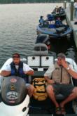 Leaders Ricky Shumpert of Lexington, S.C., and co-angler Jason Hampson of Cartersville, Ga., get ready to start their day.