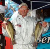 Pro Kenneth Sheets of Pevely, Mo., is in third place after day three with 12 pounds, 15 ounces.