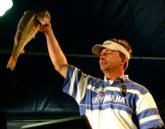 Frank Divis Sr. of Fayetteville, Ark., leads the pack of co-anglers going into Friday