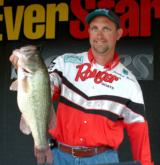 Pro Jonathan Newton of Rogersville, Ala., was in second place on day two of the EverStart Central event on Kentucky Lake with a two-day total of 10 bass weighing 34 pounds, 7 ounces.