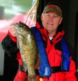 David Ashley of Markleville, Ind., leads the Co-angler Division thanks to a limit weighing 12 pounds, 1 ounce.
