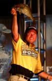 Scott Martin carries his last bass to the scale for victory at the Forrest Wood Open.