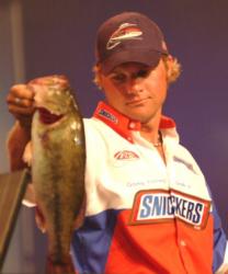Pro Luke Clausen's infallible patience was needed to battle fish like these from beneath craggy docks on 6-pound-test line.