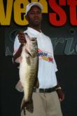 Aymon Wilcox of Lauderdale Lakes, Fla., is in first place in the Co-angler Division with 11 pounds, 11 ounces.
