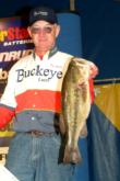 Roy Altman Jr. of Augusta, Ga., leads the Co-angler Division thanks to his catch Wednesday of four bass that weighed 12 pounds, 2 ounces. He also claimed the Snickers Big Bass award thanks to this huge bass - a 6-pound, 9-ounce largemouth.