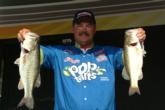 Sam Newby finished third on day three with the help of these two bass.