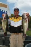Pro Eric Ambort of Mabelvale, Ark., is in fifth place with a two-day total of 35 pounds, 15 ounces.
