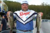 Pro Troy Eakins of Nixa, Mo., is in fourth place with a two-day total of 35 pounds, 2 ounces.