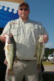Greg Wilson of Dothan, Ala., leads the Co-angler Division of the EverStart Series Eastern Division event on Lake Eufaula with 18 pounds, 4 ounces.
