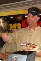 Co-angler Tom Schutz of Foster City, Calif., netted a total catch of 21 pounds, 1 ounce to win the California Delta event.