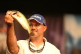 Co-angler Eric Foltin of Lebanon, Penn., is in third place with five bass weighing 5 pounds, 4 ounces.