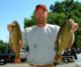 Mike Krikke of Hudsonville, Mich., claimed second place in the Co-angler Division on day one of the EverStart Northern opener on the Detroit River.