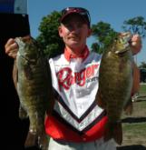 Mike Trombly also caught 18-11 on day one to tie for third with Bill Lowen.