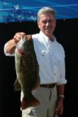 Co-angler Virgil Grant weighed in the day