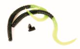 Black lures work best at night, including large worms with some fluorescence.