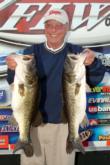 Lee Teeter of Hickory, N.C., leads the Co-angler Division with five bass weighing 13 pounds, 3 ounces.