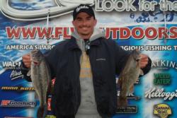 Rookie angler Brett Baldwin of Horseshoe Bend, Idaho, grabbed the overall lead in the Co-angler Division with a 31-pound, 2-ounce catch.