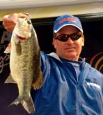 Pro Cody Bird of Granbury, Texas, is in fourth with five bass, 12 pounds, 4 ounces.