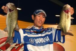 Takahiro Omori of Emory, Texas, used a 15-pound, 11-ounce catch to finish the day in third place.