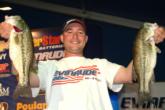 Jess Caraballo of Danbury, Conn., used a 10-pound, 4-ounce catch to finish the day tied for first place in the Co-angler Division with Chad Parks of Memphis, Tenn.