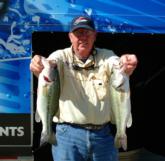Bill Rogers continued his Lake Texoma mastery catching 15 pounds, 2 ounces on day two. Although Rogers is leading the Co-angler Division, his two-day total of 31 pounds, 14 ounces, would lead the Pro Division as well.
