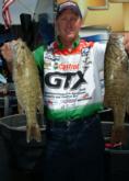 Mike Surman of Boca Raton, Fla., sacked one of the biggest catches of the day -- 14 pounds -- to move into sixth place