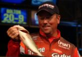 David Walker stumbled a bit today, falling from second to sixth with a five-bass catch weighing 13 pounds, 2 ounces.