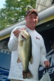 No. 3 co-angler Dan Booth holds up the day