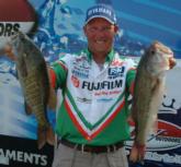 Wesley Strader took sixth place after day two with a combined weight of 35 pounds, 8 ounces.