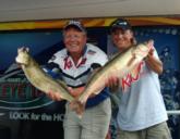 Pro Wayne Butz continued his assault on the Green Bay walleyes. On day three he partnered with co-angler Chad Wertepny and caught five fish that weighed 25 pounds, 10 ounces.