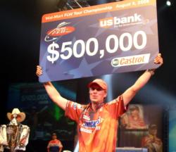 Brent Ehrler is the newest Wal-Mart FLW Tour champion, having won the 2006 championship by an 11-ounce margin to take the $500,000 prize.