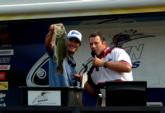 Co-angler Don Bakken caught a largemouth bass that weighed 5 pounds even to win $190 and the Snickers Big Bass award.