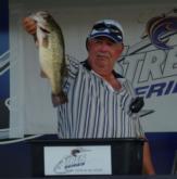 Chuck Rounds shows off the Snickers Big Bass from the Co-angler Division on day two. This Mississippi River beauty weighed 4 pounds, 6 ounces.