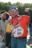 Pro Dave Lefebre of Union City, Pa., flexing some muscle going into the top 10 with a three-day total of 47 pounds.