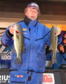 Pro Tim McDonald of Hagerhill, Ken., is in third place with a two-day total of 19-11.
