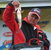 Ray Peace caught one of four co-angler limits today to wind up third with a four-day total of 40 pounds, 11 ounces.