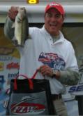 No. 6 co-angler Gilbert Herald has reason to smile - he caught 38 pounds, 12 ounces of bass over four days.