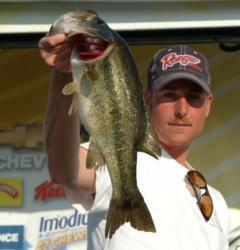 No stranger to Stren Series success is Bryan Thrift, currently in ninth with a day-one catch of 15-10.