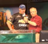 Fifth-place pro Harmon Davis discusses his day with FLW Outdoors CEO Charlie Evans.