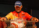 Kellogg's pro Dave Lefebre of Union City, Pa., is now in third place with four bass weighing 11 pounds, 15 ounces.