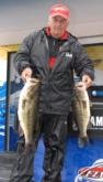Pro Asa Godsey of Clewiston, Fla., weighed in five bass for 20 pounds, 2 ounces to start the event in second place.